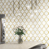 Daltile Lavaliere Mosaic Kapali Carrara White Brass