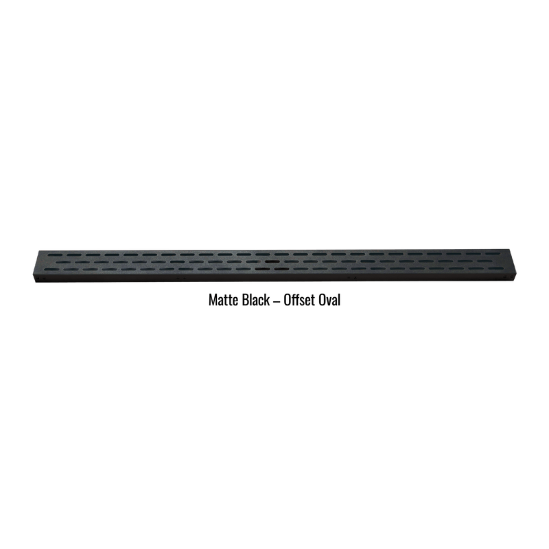 Laticrete Linear Drain Grate Offset Oval - Matte Black