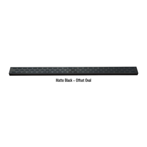 Laticrete Linear Drain Grate Offset Oval - Matte Black Product Photo