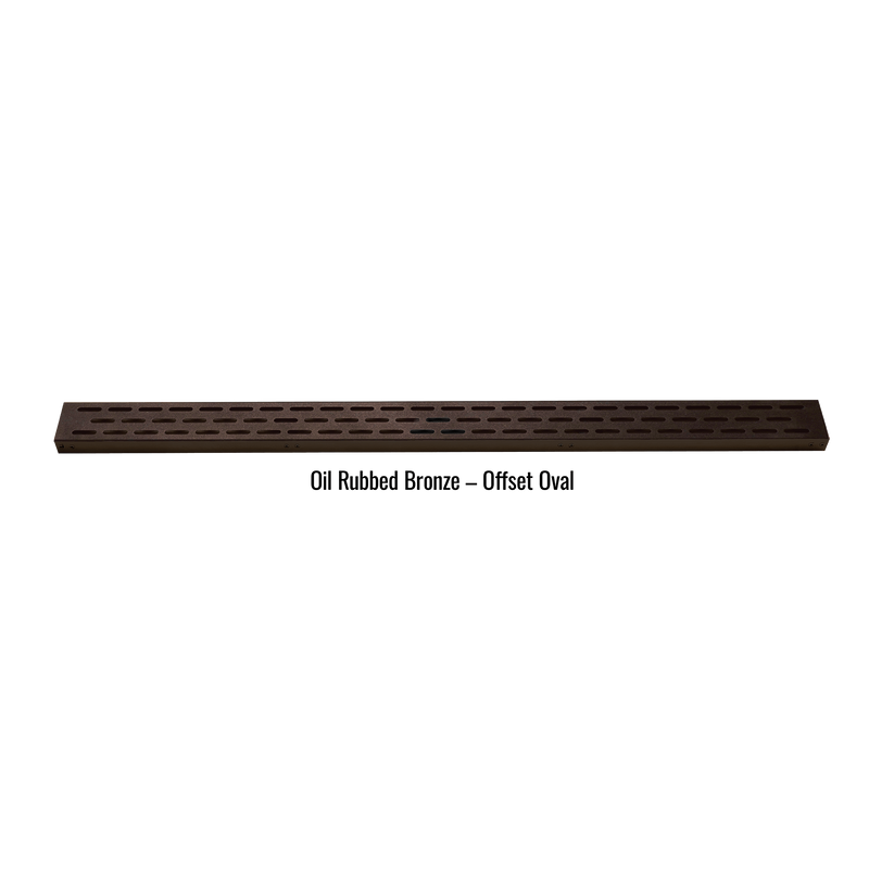 Laticrete Linear Drain Grate Offset Oval - Oil Rubbed Bronze