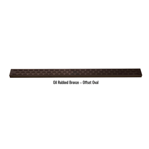 Laticrete Linear Drain Grate Offset Oval - Oil Rubbed Bronze Product Photo