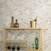 Daltile Lavaliere Mosaic Intermix Alluring White Brass