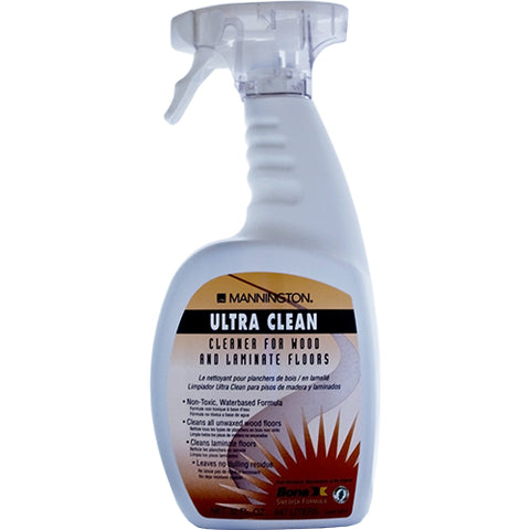 Mannington Ultra Clean non-toxic waterbased cleaner spray bottle for wood and laminate floors, 32 oz trigger sprayer