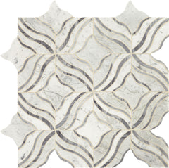 Daltile Lavaliere Mosaic Melody Carrara White Bardiglio