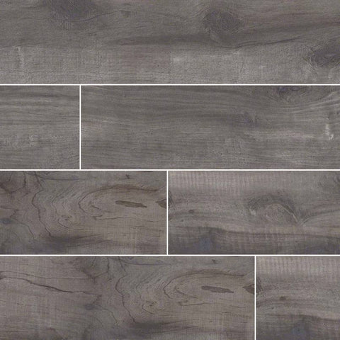 Country River Porcelain Collection Mist - 8"x48" Plank Swatch