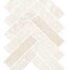 Virginia Pietra Di Ostuni 12x22 Fascia Spina Mosaic Tile Avorio Swatch