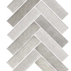 Virginia Pietra Di Ostuni 12x22 Fascia Spina Mosaic Tile Grigio Swatch