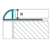 Laticrete Round Edge Profiles Textured Aluminum Mink