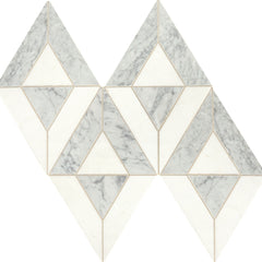 Daltile Lavaliere Mosaic Radiant Carrara White Thassos White