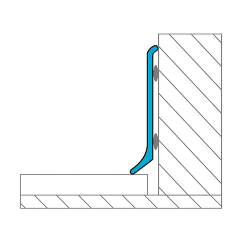 Laticrete Skirting Profiles Anodized Aluminum, Satin