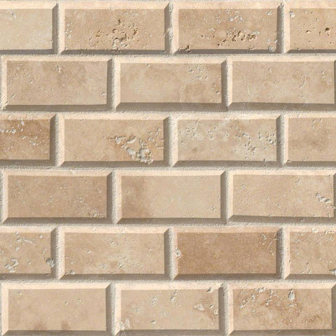 Travertine Tile Collection Tuscany Ivory Subway 2"x4" Swatch