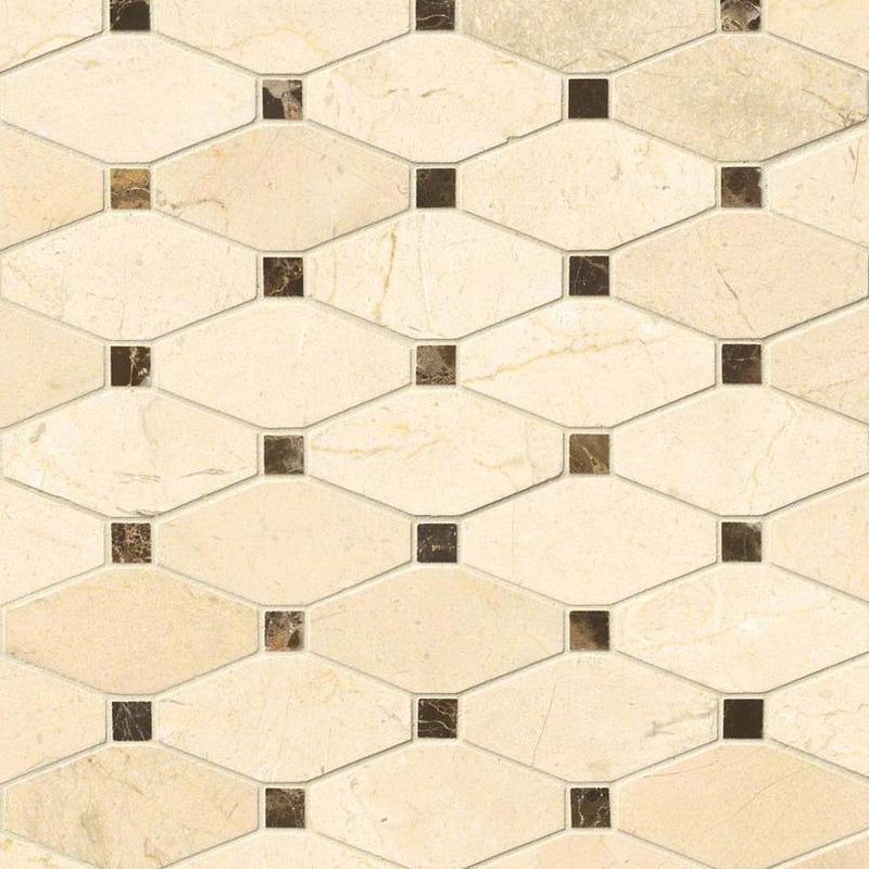 Marble Tile Collection Valencia Blend Elongated Octagon