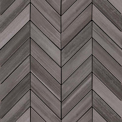 Watercolor Porcelain Tile Collection Graphite- 12"x15" Chevron Mosaic Swatch