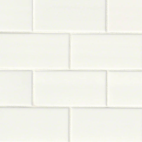 Domino Ceramic Tile Collection White Subway Tile - 3"x6" 