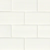 Domino Ceramic Tile Collection White Subway Tile - 3"x6" 