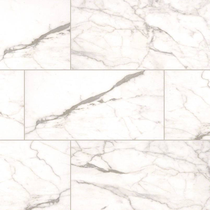 Essentials Ceramic Tile Collection White Vena - 12