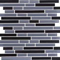 Daltile Granite Radiance Mosaic Random Linear  Absolute Black