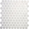 Daltile Uptown Glass Mosaic Hexagon Matte Alabaster