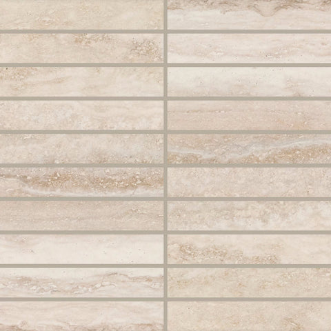 Daltile Calligo Mosaic Stacked 1"x6" Almond