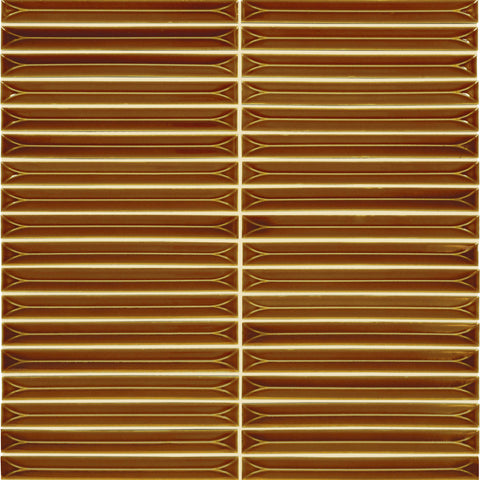 Daltile Artefino Vintage Mosaic Pyramid Wave Amber