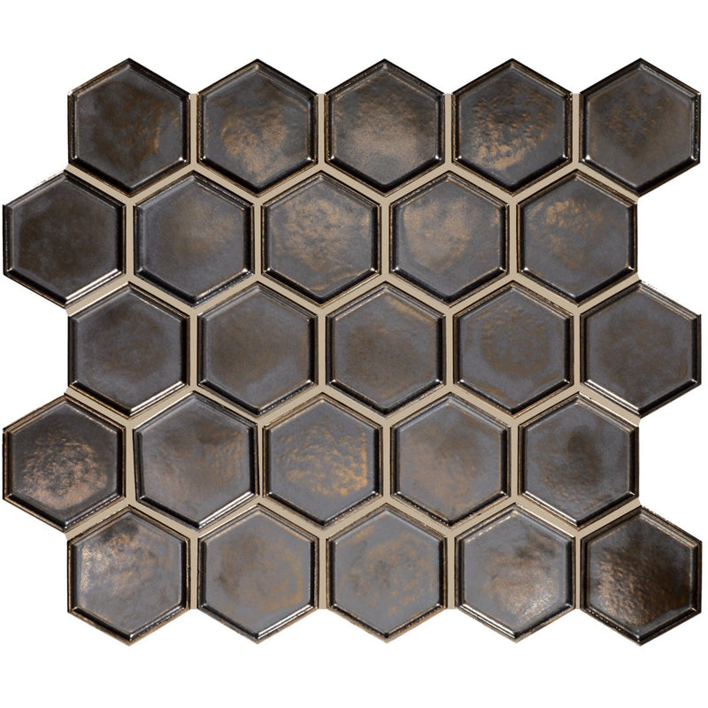 Daltile Artefino Jewel Mosaic Framed Hexagon