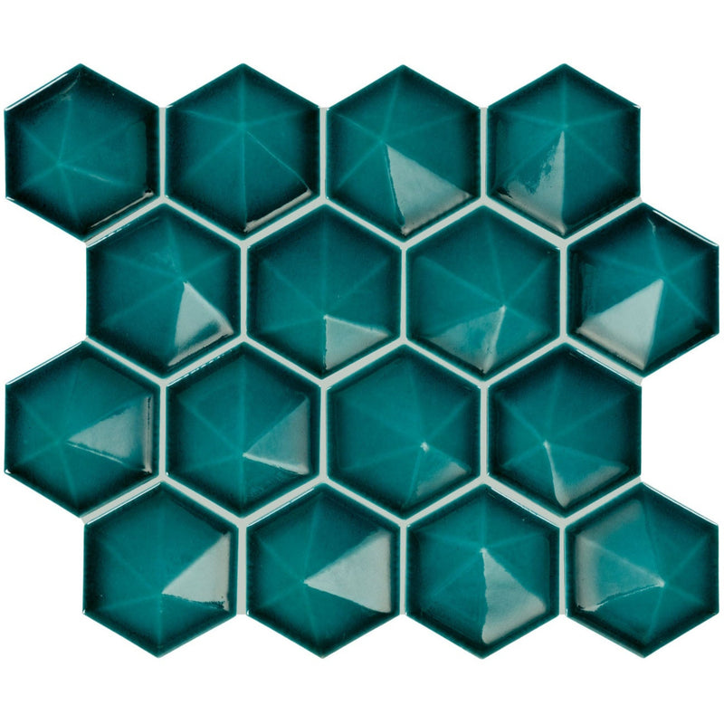 Daltile Artefino Jewel Mosaic Pyramid Hexagon