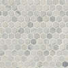 Marble Tile Collection Arabescato Carrara 1" Hexagon - Honed Swatch