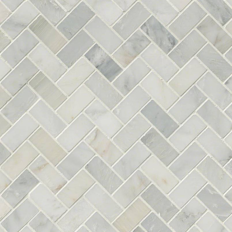 Marble Tile Collection Arabescato Carrara Herringbone - Honed