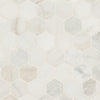 MSI Arabescato Venato White 2" Hexagon - Honed Swatch