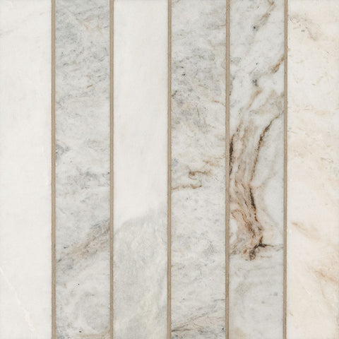 MSI Arabescato Venato White 2"x12" Stack Swatch