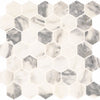 Daltile Eclessia Marble Mosaic Hexagon Arabescato Argento