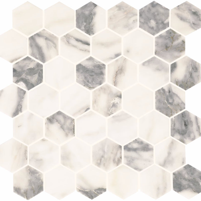 Daltile Eclessia Marble Mosaic Hexagon