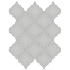 Tile Collection Soho 10x13 Beveled Arabesque Mosaic Tile Loft Grey
