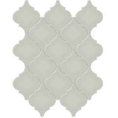 Tile Collection Soho 10x13 Beveled Arabesque Mosaic Tile Soft Sage