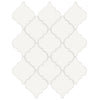 Tile Collection Soho 10x13 Beveled Arabesque Mosaic Tile Canvas White