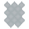Tile Collection Soho 10x13 Beveled Arabesque Mosaic Tile Cloud Blue