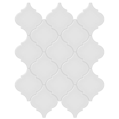 Tile Collection Soho 10x13 Beveled Arabesque Mosaic Tile Gallery Grey