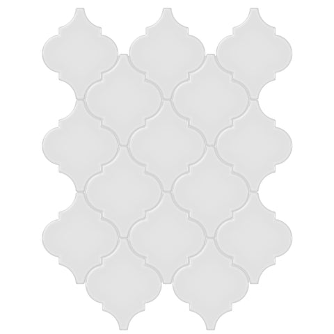 Tile Collection Soho 10x13 Beveled Arabesque Mosaic Tile Gallery Grey