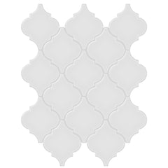 Tile Collection Soho 10x13 Beveled Arabesque Mosaic Tile Gallery Grey