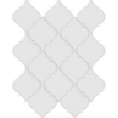 Tile Collection Soho 10x13 Beveled Arabesque Mosaic Tile Vintage Grey