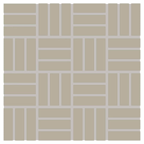 Daltile Color Wheel Mosaic Group 2 Lattice Weave 1x3 Architectural Gray