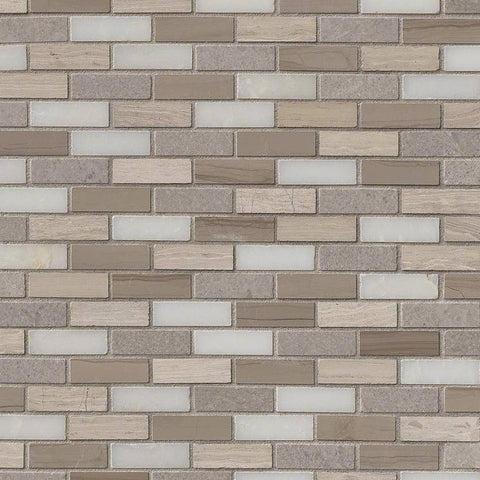 Marble Tile Collection Arctic Storm - Brick Pattern Swatch
