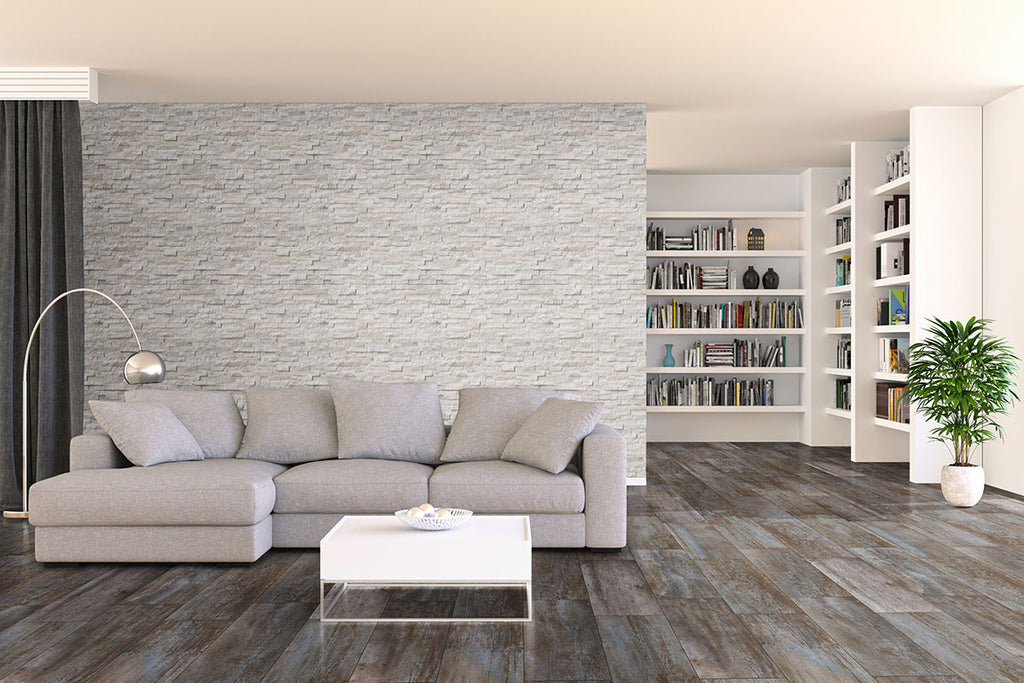 MSI Ledgestone Veneer - Arctic White Panel - Split Face &nda