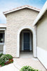 MSI Ledgestone Veneer - Arctic White Corner - Split Face Outdoor Scene