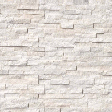 MSI Ledgestone Veneer - Arctic White Panel - Split Face Swatch