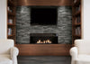 Dekora Porcelain Panels Collection Ardesia Black - 6"x24" Room Scene
