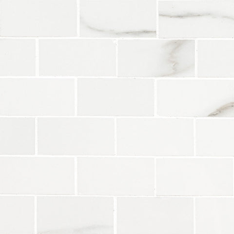 Aria Porcelain Tile Collection Bianco - 2"X4" Swatch