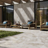 Arterra Porcelain Paver Livingstyle Travertino - 18x36 Outdoor Scene