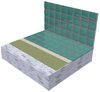 Laticrete Hydro Ban XP 5 Gallon - Half Pallet Simulation Photo
