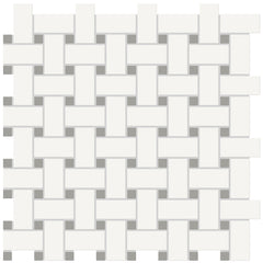 Tile Collection Soho 12x12 Basketweave Mosaic Tile Cement Chic